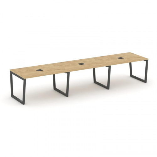 Style Project Стол переговорный SN-5T2.SPRG-022 Акация Лорка/Металл Антрацит/Заглушка Металл Антраци фото 22