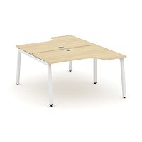 Style Project Рабочая станция эргоном. SN-5A.DRPA-021 Акация Лорка/Металл Белый 1380*1632/1992*750