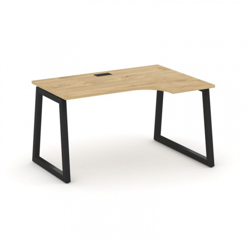 Style Project Стол рабочий эргоном. SN-5T1.SPA-012(R) Акация Лорка/Металл Антрацит/Заглушка Пластик Style Project Стол рабочий эргоном. SN-5T1.SPA-012(R) Акация Лорка/Металл Антрацит/Заглушка Пластик