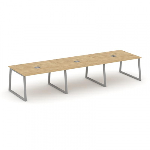 Style Project Стол переговорный SN-6T1.SPRG-054 Акация Лорка/Металл Антрацит/Заглушка Металл Антраци фото 3