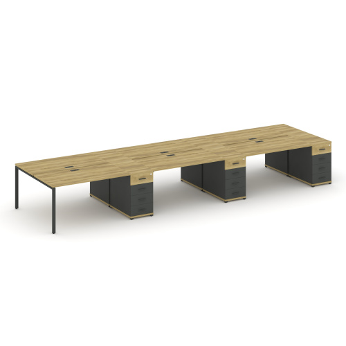 Бенч-система на 6 мест с 3 опорными тумбами Concept CN.DRS-457 фото 4