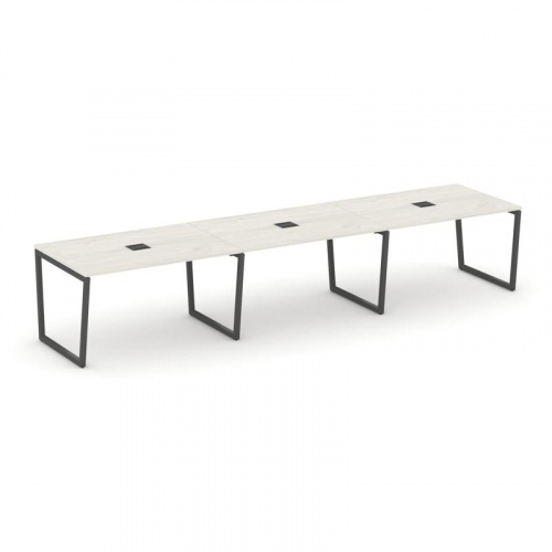 Style Project Стол переговорный SN-4T2.SPRG-021 Акация Лорка/Металл Антрацит/Заглушка Металл Антраци фото 24