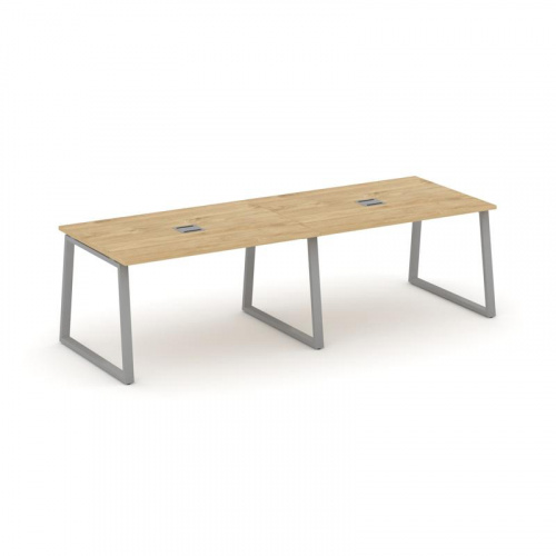 Style Project Стол переговорный SN-6T1.SPRG-014 Акация Лорка/Металл Антрацит/Заглушка Металл Антраци