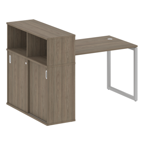 Стол офисный с шкафом-купе на О-обр. м/к Metal System Quattro 40БО.РС-СШК-3.2 фото 3