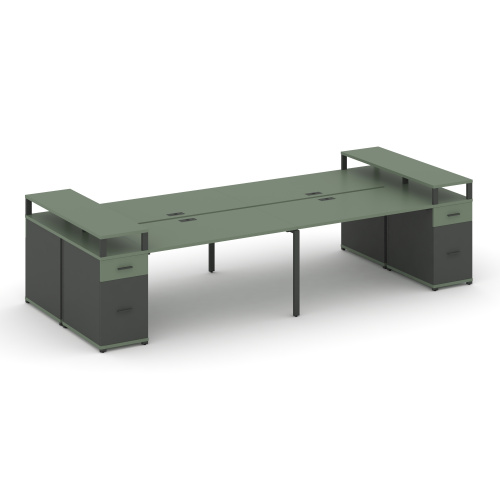 Бенч-система на 4 места с 2 опорными тумбами Concept CN.DRS-448 фото 2