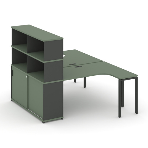 Бенч-система с опорным шкафом-купе с надставкой Concept CN.DSA-222 фото 2