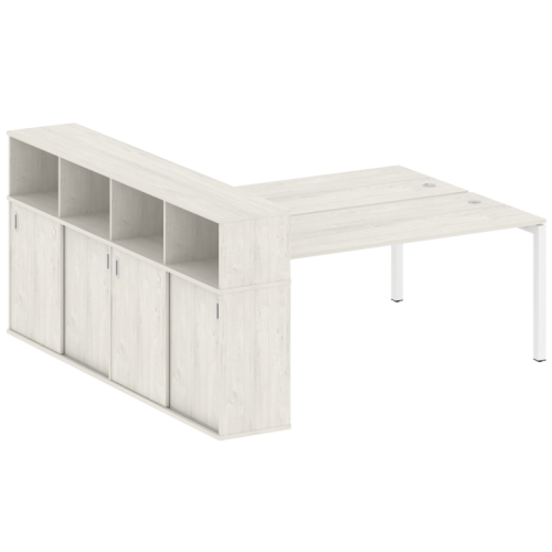 Бенч-система с шкафом-купе на П-обр. м/к Metal System Quattro 50БП.РС-СШК-4.5 фото 4