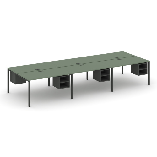 Бенч-система на 6 мест с подвесными тумбами Concept CN.DRS-147 фото 2