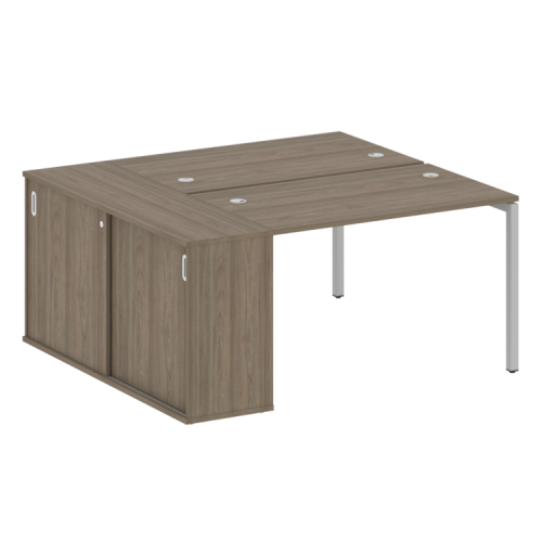 Бенч-система с шкафом-купе на П-обр. м/к Metal System Quattro 40БП.РС-СШК-1.2 фото 3